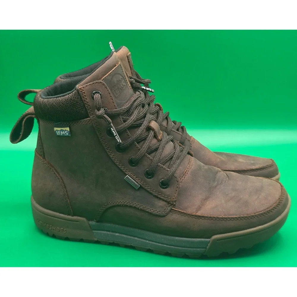 Lems Boulder Summit WP Rugged Bark Waterproof Boots Mens 8 Womens 9.5 LEMS701